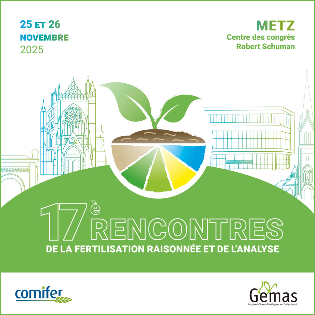 Visuel des 17ème rencontres de la fertilisation raisonnée et de l'analyse - Édition 2025