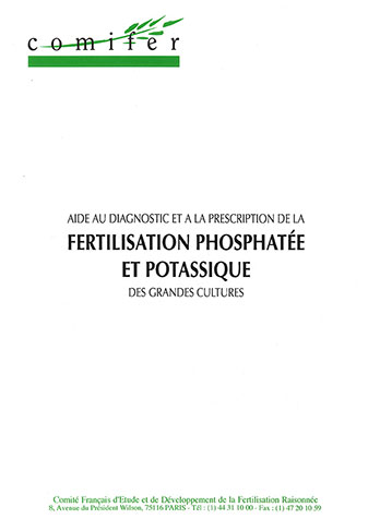 Brochure Comifer, Fertilisation phosphatée et potassique - couv