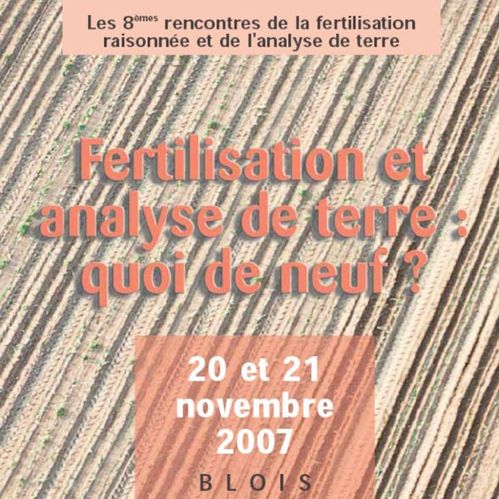 Édition 2007 des 8e rencontres de la fertilisation raisonnée